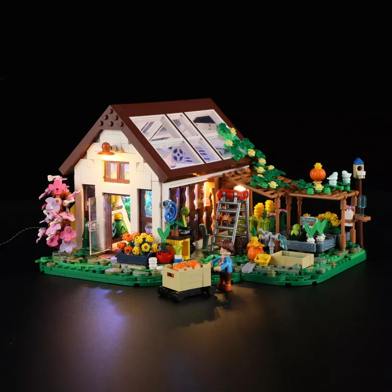 Lumibricks Indoor Greenhouse su Full Spectrum LED auginimo šviesa, hidroponine sistema, 6 augalų kapsulėmis, 2,5L vandens talpa, balta
