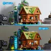 Lumibricks Waterfall Hut Building Blocks Set su LED apšvietimu