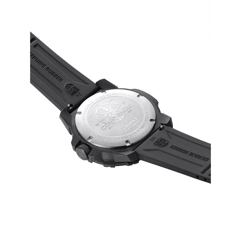 Luminox Atacama Field Day Date vyrų laikrodis XL.3321 45mm juodas ciferblatas juodas odinis dirželis
