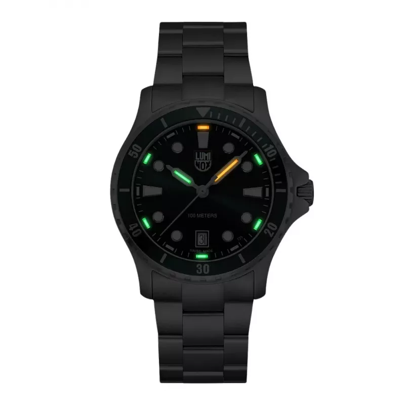 Luminox vyrų laikrodis XS.0957 42 mm šveicariškas kvarcinis žalias ciferblatas nailono dirželis