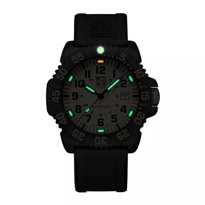 Luminox vyriškas laikrodis X2.2055.1, 44 mm, juoda derva, geltonas ciferblatas
