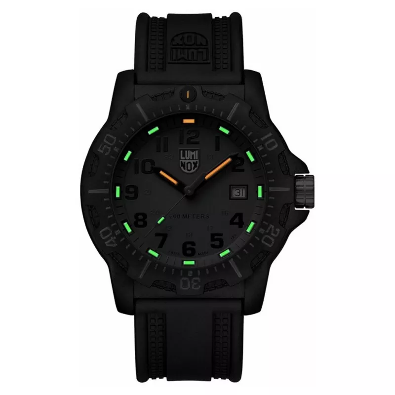 LUMINOX Vyriškas laikrodis XL.8882.F 45mm Šveicariškas kvarcinis su CARBONOX korpusu ir juoda gumine juostele