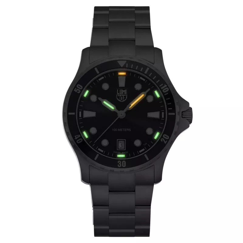Luminox vyriškas laikrodis XS.0941 Atacama Field Automatic 1940 Series 44mm juodas ciferblatas odinė apyrankė