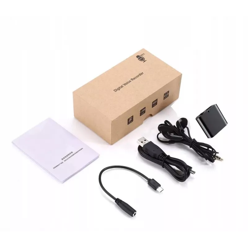 LUXURY-GOODS JNN Q63 32GB balso diktofonas su cinko lydinio korpusu, DSP triukšmo slopinimu, balso aktyvavimu, 30 val. baterija