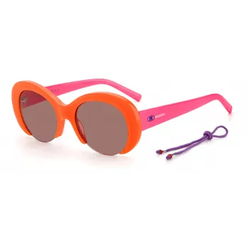 M MISSONI Moteriški Akiniai nuo Saulės MMI0071S09Z Juodi Pilki Geometriniai Acetatas 52mm