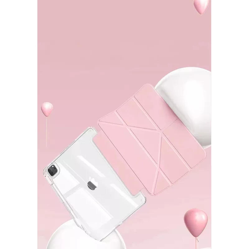 MACHINO TAB Dėklas, skirtas iPad Pro 2/3/4 11 2020/2021/2022 ir iPad Air 4/5 10.9 bei iPad Air 11 (2024), Rožinis