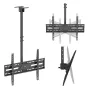 MACLEAN MC-173 lubų laikiklis televizoriams 37–86 inch, 50 kg, VESA 600x400, pasukamas ir pakreipiamas, juodas