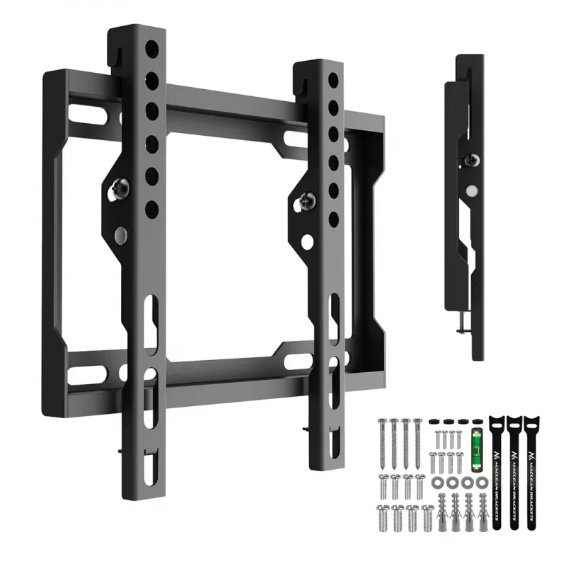 MACLEAN MC-186 Pakreipiamas TV laikiklis sienai, 13-43 inch ekranams, VESA 200x200, 45 kg, juodas