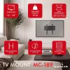 MACLEAN MC-189 Tilt TV laikiklis sienai 13-43 colių ekranams, VESA 200x200, 45 kg, juodas