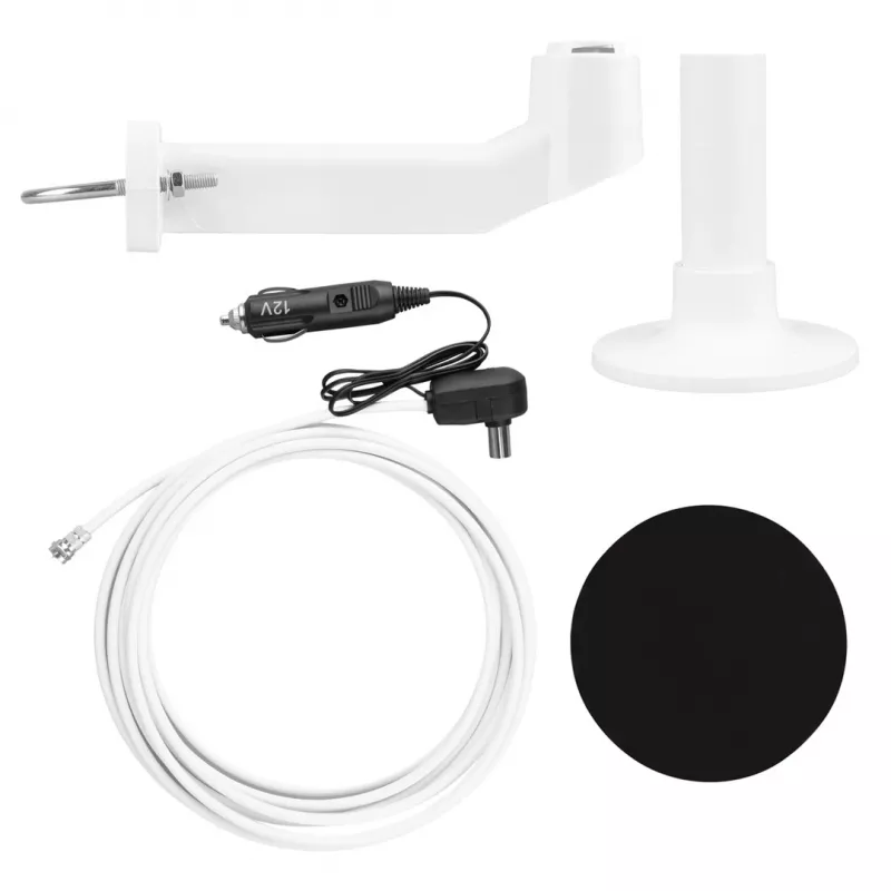 Maclean MCTV-103 aktyvi įvairiakryptė DVB-T/T2 HEVC antena kemperiui, 12V