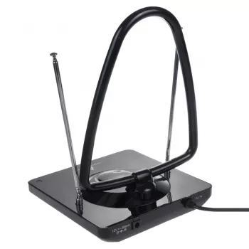 Maclean MCTV-963 High Gain Indoor Aerial Antenna Low Noise Digital Analog Freeview FM DVB Strong 45dB DVB-T/T2 H.265 HEVC