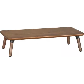 Maclean medinis stovas monitoriui / nešiojamam kompiuteriui, (500x240x120mm), juodas riešutmedis, iki 20kg, MC-930