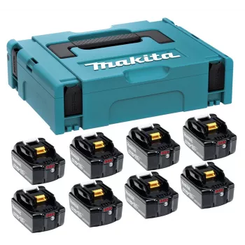 Makita 18V 6.0Ah Li-ion akumuliatorius BL1860B, 8 vnt. komplektas