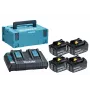 Makita 197970-3 18V LXT ličio jonų akumuliatoriaus ir įkroviklio rinkinys (5.0Ah, BL1850B, DC18RC)