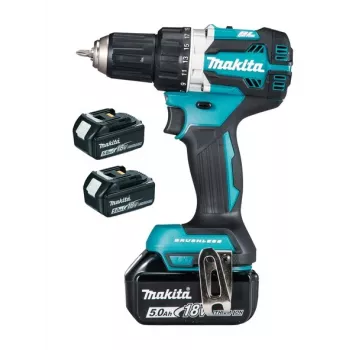 Makita DDF484RT3J 18V bešepetėlis belaidis gręžtuvas-suktuvas su 3x 5.0Ah baterijomis, 54 Nm
