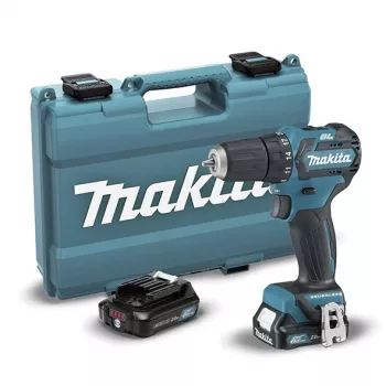 Makita DF332DSAE 12V Max CXT šepečiu varomas gręžtuvas-suktuvas (2x2.0 Ah)