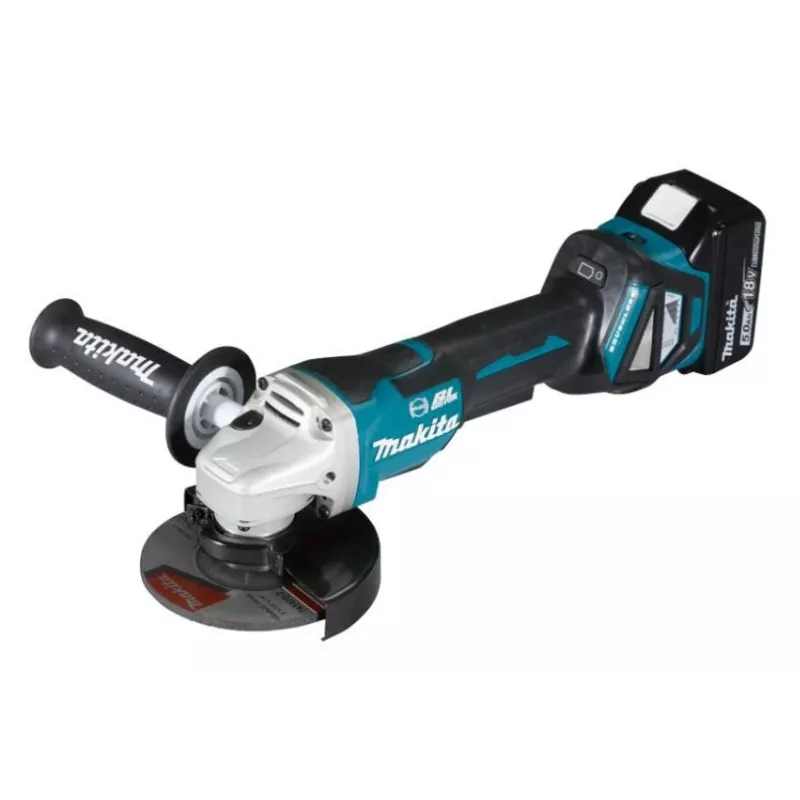 Makita DGA518RTJU belaidis kampinis šlifuoklis 125 mm 8500 aps./min. 18V 5.0Ah Li-Ion