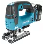 Makita DJV182RTJ 18V LXT Bešepetinis Dėlionės Rinkinys su 2x5.0Ah Akumuliatoriais, Įkrovikliu ir Dėžute