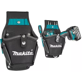 Makita E-15154 Ultimate Series grąžto dėklas, itin tvirtas 1680D poliesteris, juodas su mėlynais akcentais, universalus, skirtas akumuliatoriniams grąžtams ir smūginiams suktuvams