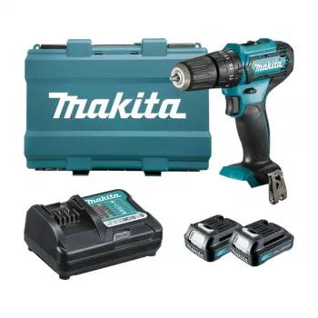 MAKITA HP333DWAE 12V Max CXT belaidis smūginis gręžtuvas, 2 x 2,0 Ah baterijos