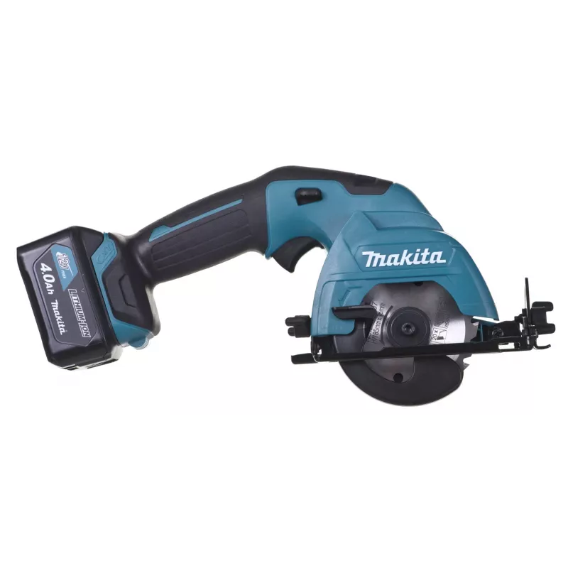 Makita HS301DSME 12V Max CXT belaidis diskinis pjūklas 85 mm su 2x 4.0 Ah akumuliatoriais, įkrovikliu ir Makpac dėklu