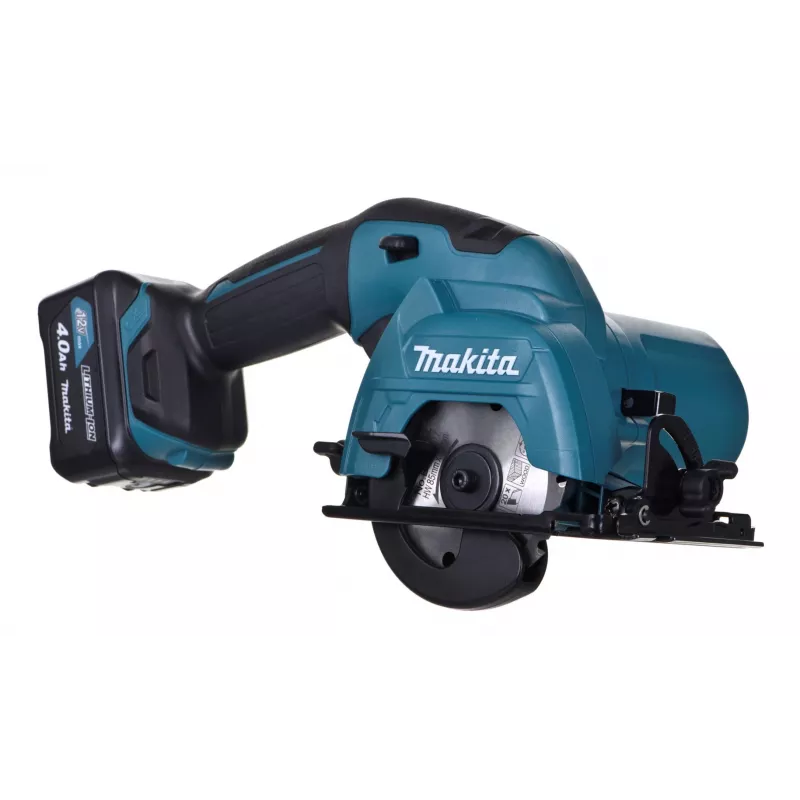 Makita HS301DSME 12V Max CXT belaidis diskinis pjūklas 85 mm su 2x 4.0 Ah akumuliatoriais, įkrovikliu ir Makpac dėklu