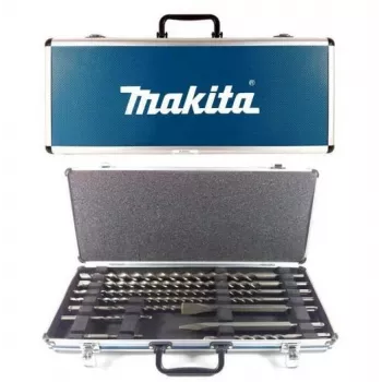 MAKITA SDS-Plus Gręžtų ir Kaltų Rinkinys 10 dalių Aliumininiame Dėkle D-42385