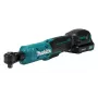 Makita WR100DSA 12V CXT belaidis reketinis veržliaraktis su 1/4 colio ir 3/8 colio pavaromis, 47,5 Nm, 2,0 Ah baterija, įkrovikliu ir LED apšvietimu