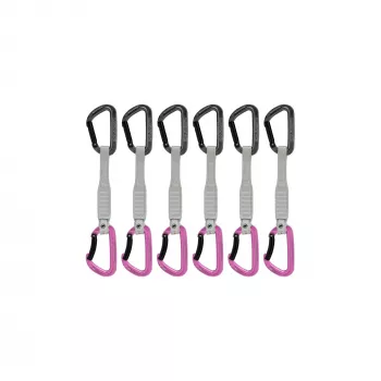 Mammut Workhorse Keylock Quickdraw Set 12 cm / 17 cm 6-Pack Grey-Pink