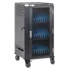 Manhattan 30 vietų nešiojamųjų kompiuterių įkrovimo spinta/vežimėlis per AC adapterį (ES) - užrakinama plieninė spinta, 220-240V, 2300W, CEE 7/7 kištukas, 3m laidas, 4 ratukai