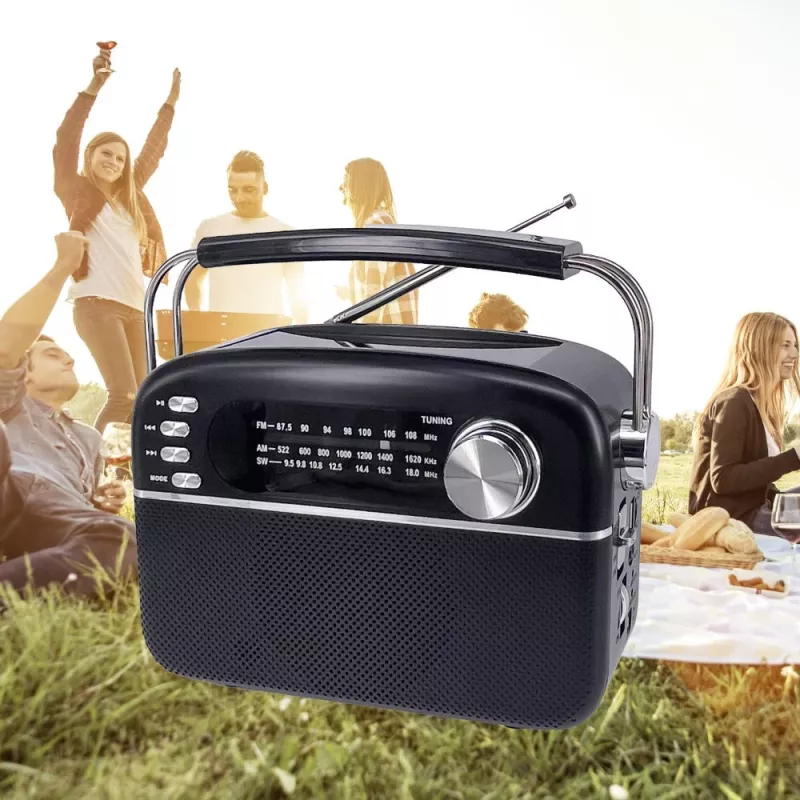 Manta RDI918B nešiojamas CD grotuvas su FM radiju, MP3 atkūrimu, USB ir AUX įvestimi, juodos spalvos