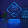 Manta SNL123RGB LED lempa apšvietimui dekoravimui Game 3 RGB 3D