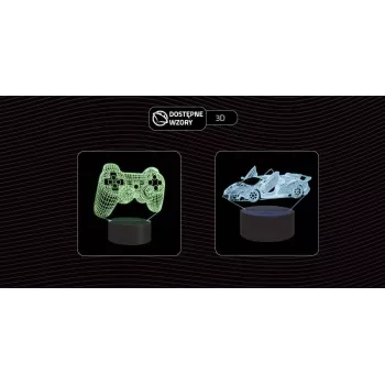 Manta SNL64RGB LED lempa 3D RGB dekoratyvinė šviesa automobiliui