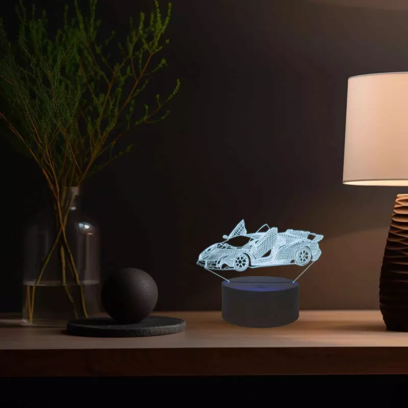 Manta SNL64RGB LED lempa 3D RGB dekoratyvinė šviesa automobiliui