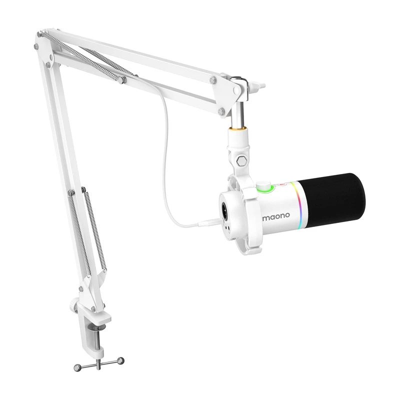 Maono PD200XS dinaminis mikrofonas su USB-C ir XLR, kardioidinis, baltas