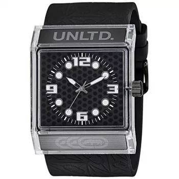 Marc Ecko vyriškas kvarcinis analoginis laikrodis E08513G6 44mm juodas ciferblatas silikoninis dirželis