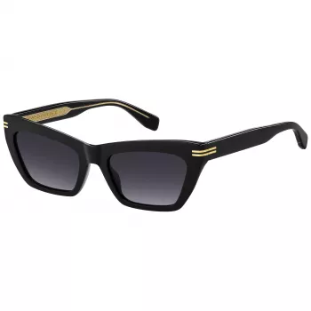 MARC JACOBS Moteriški MJ-1112-S-807 Akiniai nuo Saulės Kvadratiniai Juodi/Pilki 54mm