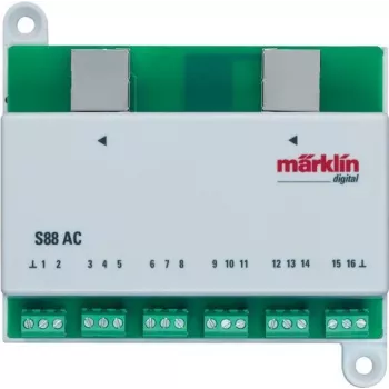 Märklin 60881 s88 skaitmeninis grįžtamojo ryšio modulis su 16 kontaktų įėjimais – žalias/baltas