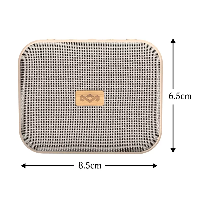 Marley Jammin nešiojamas Bluetooth garsiakalbis (Cream) – IP67 atsparus vandeniui, 12 val. baterija, belaidis stereo poravimas