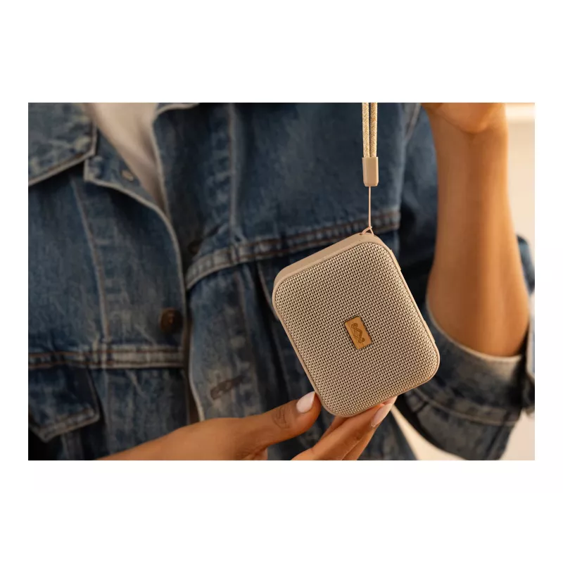 Marley Jammin nešiojamas Bluetooth garsiakalbis (Cream) – IP67 atsparus vandeniui, 12 val. baterija, belaidis stereo poravimas