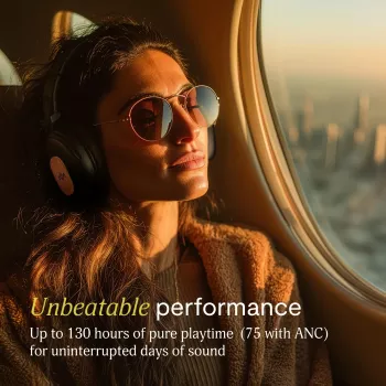 Marley Positive Vibration Rebel belaidės ausinės su aktyviu triukšmo slopinimu, Bluetooth 5.0 – kreminės spalvos