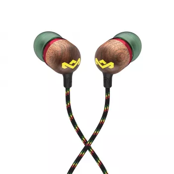 Marley Smile Jamaica laidinės ausinės su mikrofonu ir USB-C, 9 mm tvarkyklės – Rasta (EM-JE042-RA)