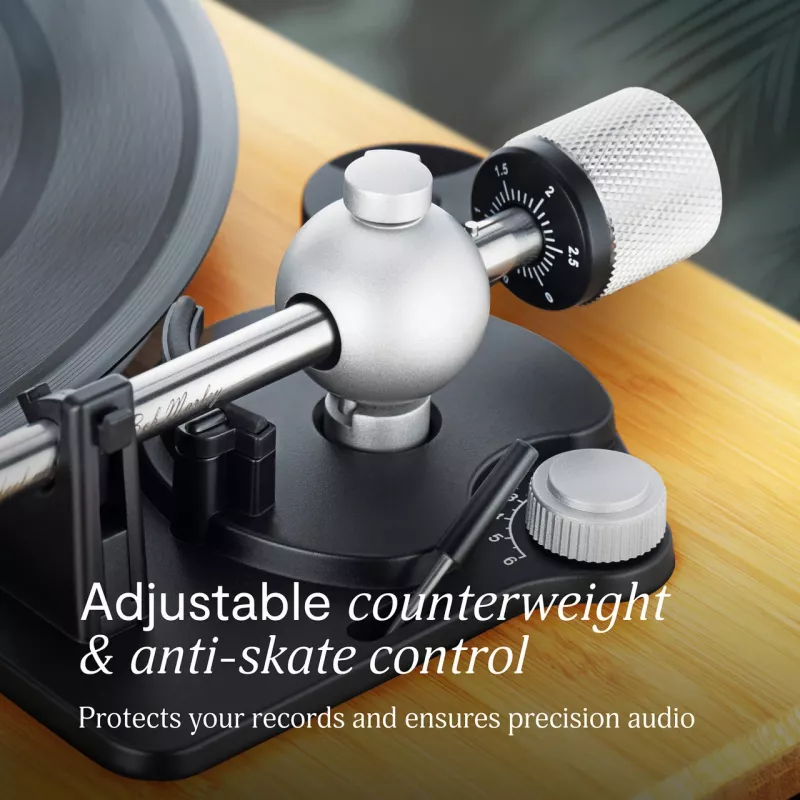 Marley Stir It Up Wireless 2 Bluetooth Belt Drive Turntable su bambukiniu pagrindu