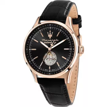 Maserati vyrų laikrodis Potenza Automatic R8821124001 42mm mėlynas ciferblatas odinis dirželis