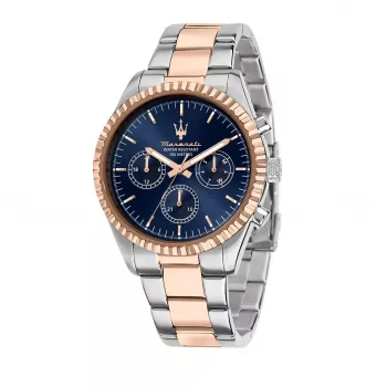 Maserati vyrų laikrodis Potenza Quartz Analog R8853100040 43mm juodas ciferblatas juoda oda