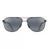 MAUI JIM vyriški poliarizuoti akiniai nuo saulės 728-2M – matinio juodo rėmelio, neutraliai pilki lęšiai