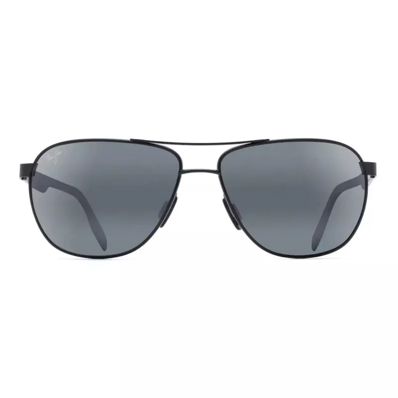 MAUI JIM vyriški poliarizuoti akiniai nuo saulės 728-2M – matinio juodo rėmelio, neutraliai pilki lęšiai