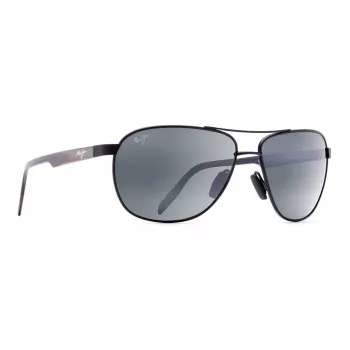 MAUI JIM vyriški poliarizuoti akiniai nuo saulės 728-2M – matinio juodo rėmelio, neutraliai pilki lęšiai
