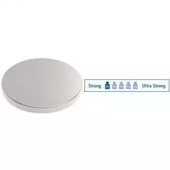 MAUL savaiminio klijavimo neodimio magneto diskas, 10 mm skersmens, 1 mm storio, nikeliuotas, 0,5 kg laikymo jėgos, 1 vnt. 6167196