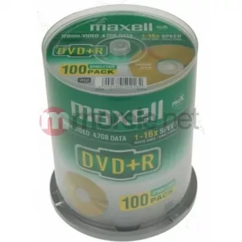 Maxell DVD+R 4.7 GB 16x 100 Discs Spindle Cakebox